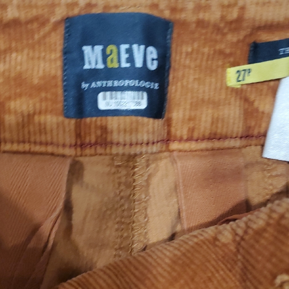 Maeve Anthropologie  Colette Corduroy Wide-Leg Crop  Pants Size 27 - Picture 9 of 14